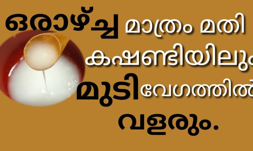 മുടി വേഗത്തിൽ വളരും ഒരാഴ്ച്ച മതി കഷണ്ടിയിലും…