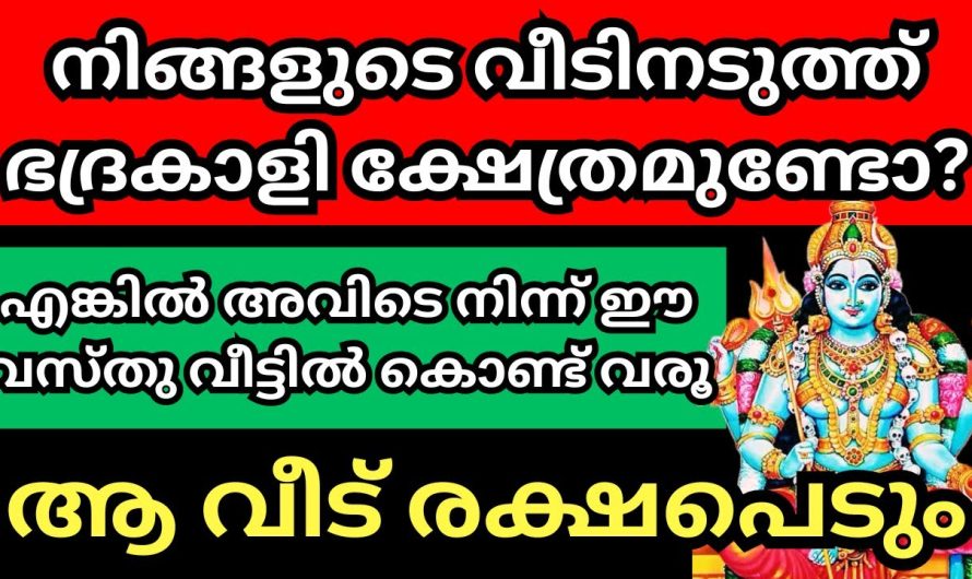 ഭദ്രകാളി ക്ഷേത്രമുണ്ടോ വീടിനടുത്ത് ? ഈ വസ്തു വീട്ടിലേക്ക് കൊണ്ട് വരൂ,വീട് രക്ഷപെടും