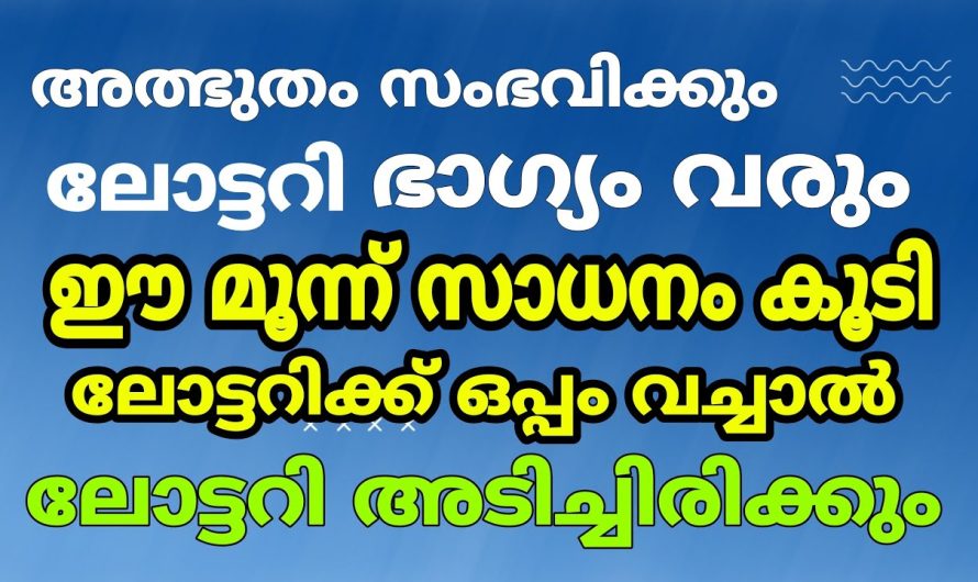 ലോട്ടറിയിൽ ഈ 3 സാധനം കൂടി വച്ച് നോക്കു, നിങ്ങൾ കോടീശ്വരരാകും