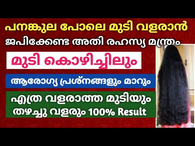 പനങ്കുല പോലെ മുടി വളരാൻ മുടി കൊഴിച്ചിൽ മാറി, മുടി വർദ്ധിക്കാൻ ജപിക്കേണ്ട മന്ത്രം!!