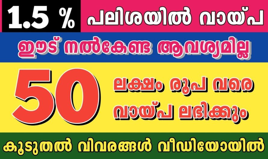 1.5% പലിശയിൽ 50 ലക്ഷം രൂപ വരെ വായ്പ വാഗ്ദാനം. ഈട് നൽകേണ്ട ആവശ്യമില്ല.