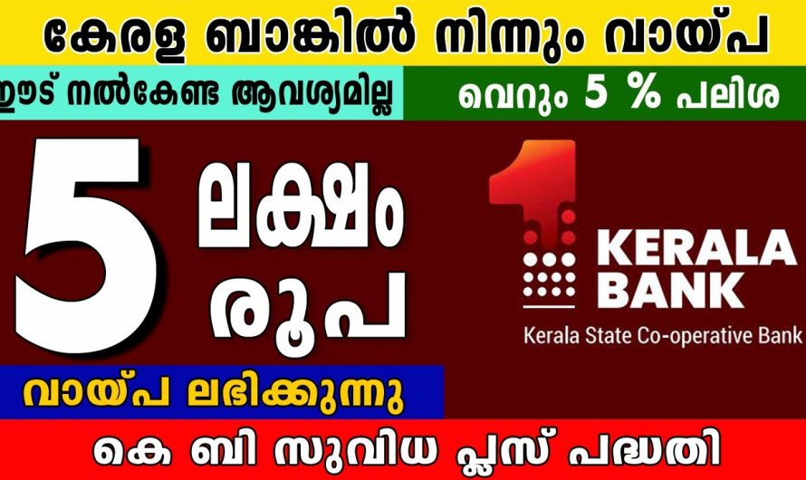 ഈടും ജാമ്യവും വേണ്ട 5 % പലിശയിൽ 5 ലക്ഷം രൂപ വായ്പ്പ ലഭിക്കും.