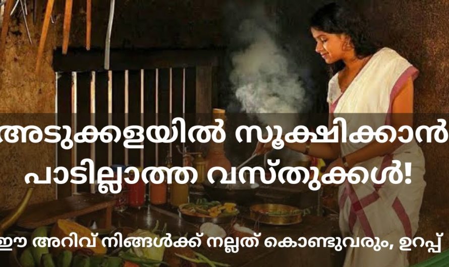 ഒരിക്കലും അടുക്കളയിൽ ഈ വസ്തുക്കൾ സൂക്ഷിക്കാൻ പാടില്ല..