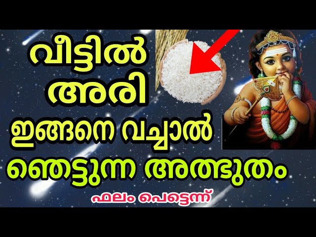 അത്ഭുതങ്ങൾ സംഭവിക്കും, വീട്ടിൽ അരി ഇങ്ങനെ വച്ചാൽ