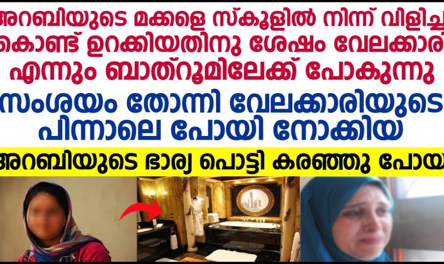 മകളെ റൂമിൽ ആക്കിയതിനു ശേഷം ബാത്റൂമിലേക്ക് പോകുന്നു ദിവസങ്ങളായി സംഭവിക്കുന്നത് കൊണ്ട് കാര്യം അറിയാനായി നോക്കിയ അറബി ഞെട്ടി പോയി