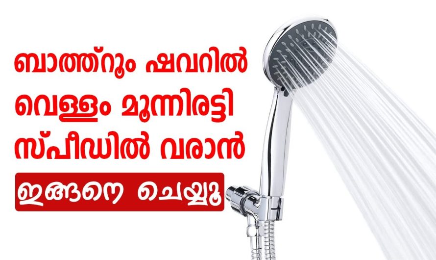 വെള്ളം മൂന്നിരട്ടി സ്പീഡിൽ ബാത്ത്റൂം ഷവറിൽ വരാൻ ഇങ്ങനെ ചെയ്യൂ, അറിയാതെ പോകല്ലേ