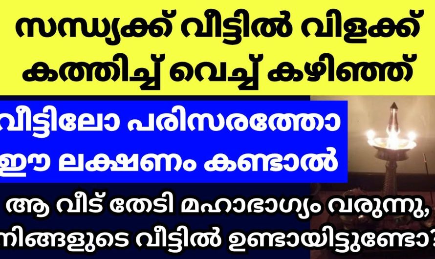 ഈ കാഴ്ചകൾ സന്ധ്യക്ക് വിളക്ക് തൊഴുത് തിരിഞ്ഞ് നോക്കുമ്പോൾ കണ്ടാൽ സർവ്വൈശ്വര്യം ഫലം, നല്ലകാലംവരാൻ പോകുന്നു