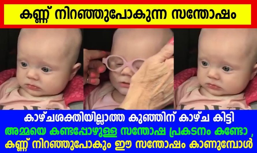 കാഴ്ച കിട്ടി കാഴ്ചശക്തിയില്ലാത്ത കുഞ്ഞിന് , അവൻ അമ്മയെ കണ്ടപ്പോഴുള്ള സന്തോഷ പ്രകടനം കണ്ടോ?