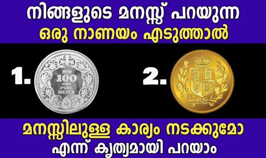 ഒരു നാണയം എടുക്കൂ മനസ്സ് പറയുന്ന, മനസ്സിലുള്ള കാര്യം നടക്കുമോ എന്ന് കൃത്യമായി പറയും