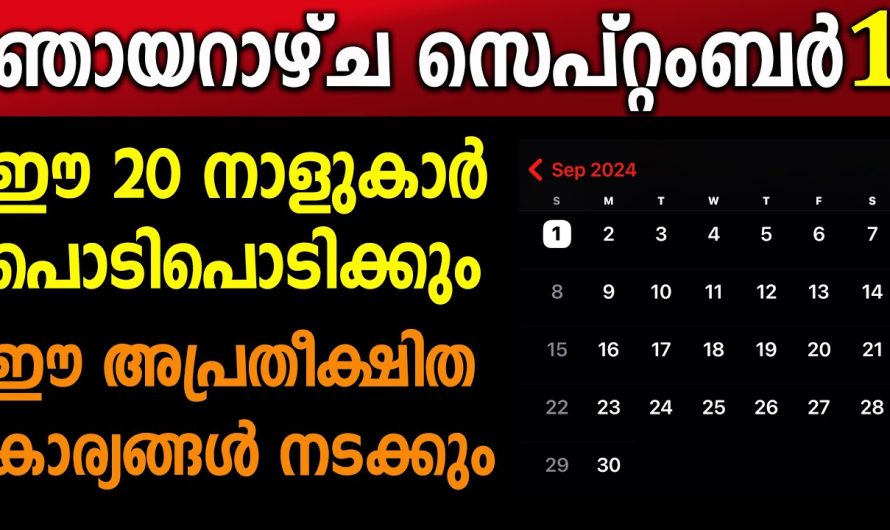 ഈ നാളുകാർ അപ്രതീക്ഷിത സമ്പത്ത് നേടും സെപ്റ്റംബർ1,മുതൽ ,ഇവർക്ക് ഏറ്റവും നല്ല സമയം