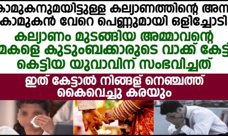 നിനക്ക് അന്ന് തന്നെ പറയാം എന്നെ ഇഷ്ടമല്ലായിരുന്നു എന്ന് പിന്നെ എന്തിനാണ് എന്റെ ജീവിതം കൂടി നീ നശിപ്പിച്ചത്