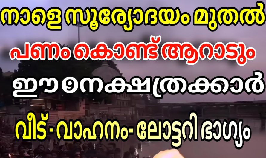 ഈ 9 നക്ഷത്രക്കാർ നാളെ സൂര്യോദയം മുതൽ പണം കൊണ്ട് ആറാടും