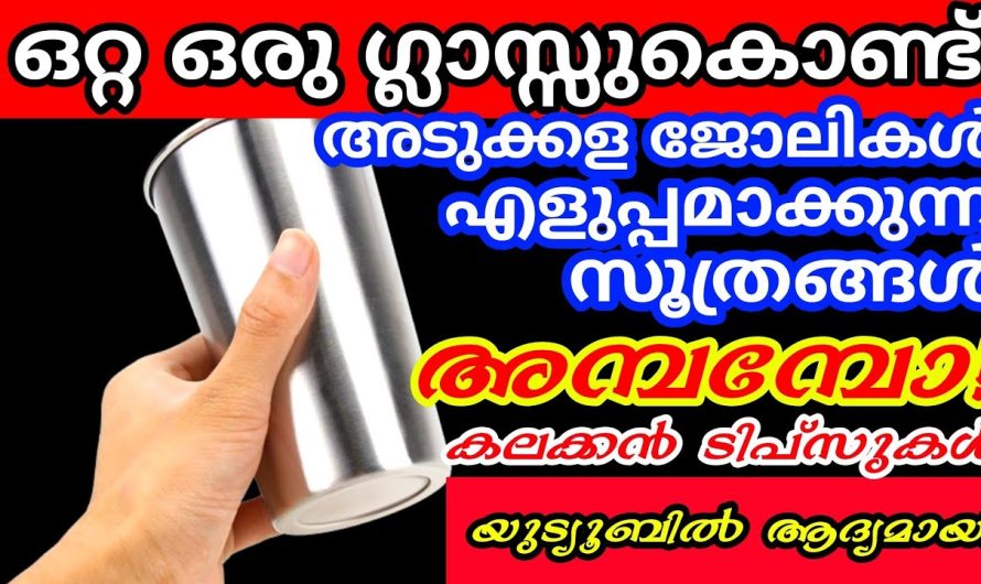 അടുക്കളയിലെ ഒരു നൂറ് പണികൾ എളുപ്പമാക്കാം, ഒരു ഗ്ലാസ്സുകൊണ്ട്