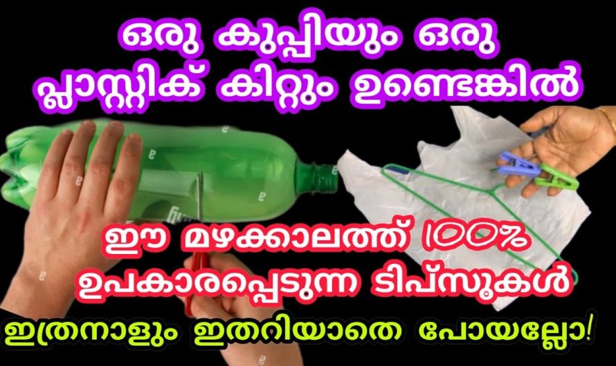 ഇതറിയാതെ പോകല്ലേ ഒരു കുപ്പിയും പ്ലാസ്റ്റിക് കിറ്റും ഉണ്ടെങ്കിൽ