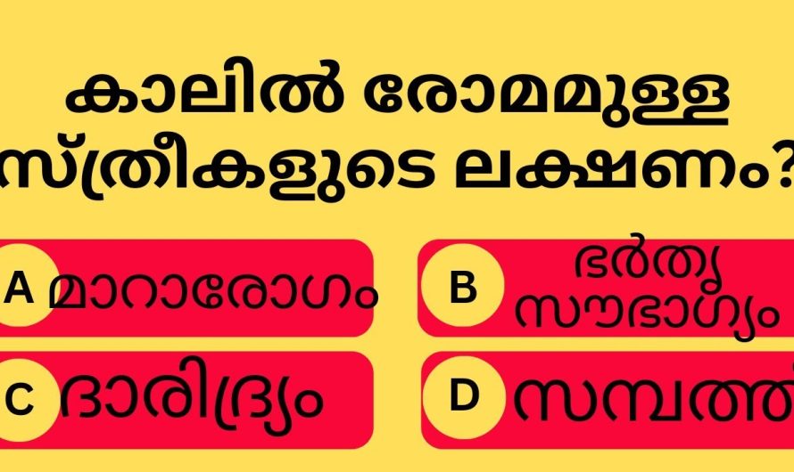 ഈയൊരു ചോദ്യത്തിന് ഉത്തരം അറിയാതെ പോകല്ലേ