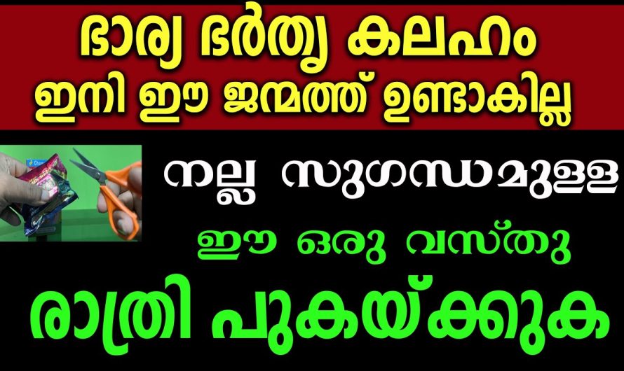 രാത്രി പുകയ്ക്കു ഈ ഒരു അത്ഭുത വസ്തു,സമാധാനവും സന്തോഷവും വരും,