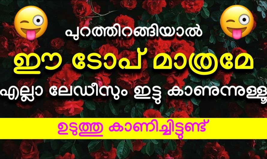 എല്ലാ ലേഡീസും പുറത്തിറങ്ങിയാൽ ഈ ടോപ് മാത്രമേ  ഇട്ടു കാണുന്നുള്ളൂ ഉടുത്തു കാണിച്ചിട്ടുണ്ട്