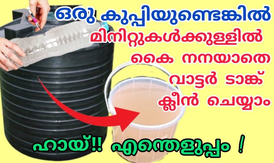 വെള്ളം കലങ്ങാതെ,കൈ നനയാതെ കുപ്പി ഉണ്ടെങ്കിൽ ടാങ്കിലെ ചെളി പൂർണ്ണമായി മാറ്റാം