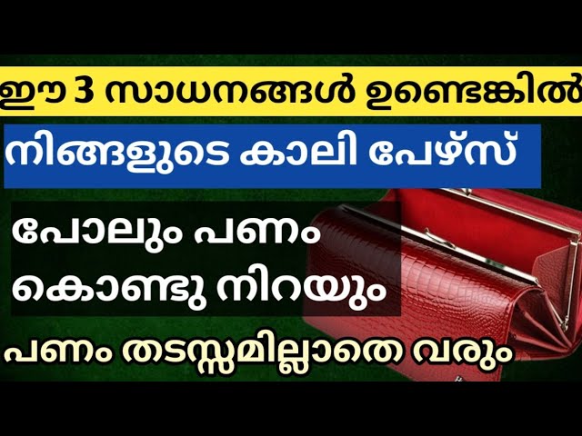 ഒരിക്കലും നിങ്ങളുടെ കയ്യിൽ പണം തങ്ങില്ല.. നിങ്ങളുടെ പേഴ്സിൽ ഈ സാധനങ്ങൾ ഉണ്ടെങ്കിൽ