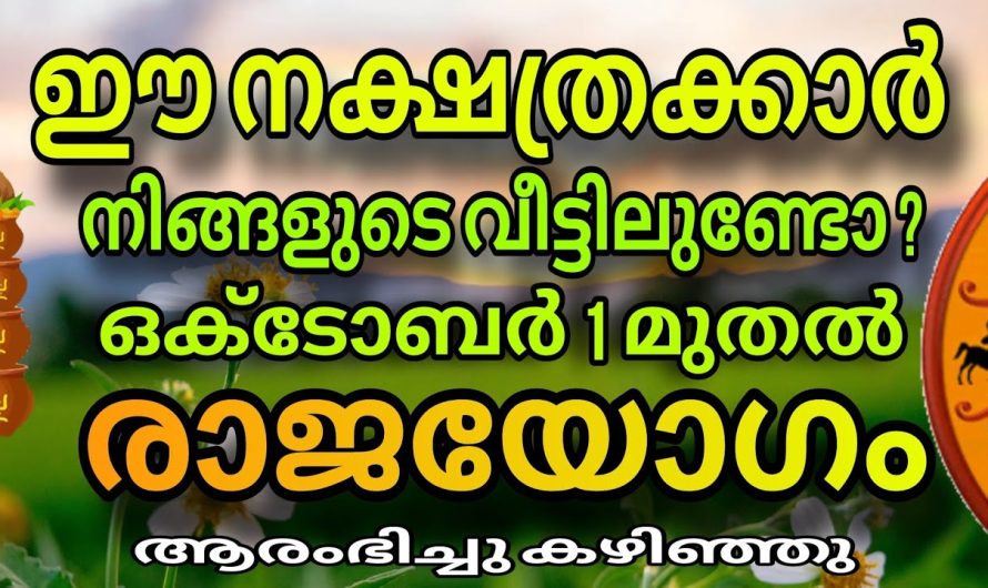 നിങ്ങളുടെ വീട്ടിലുണ്ടോ ഈ നക്ഷത്രക്കാർ ? സൗഭാഗ്യമാണ്! രാജയോഗമാണ്